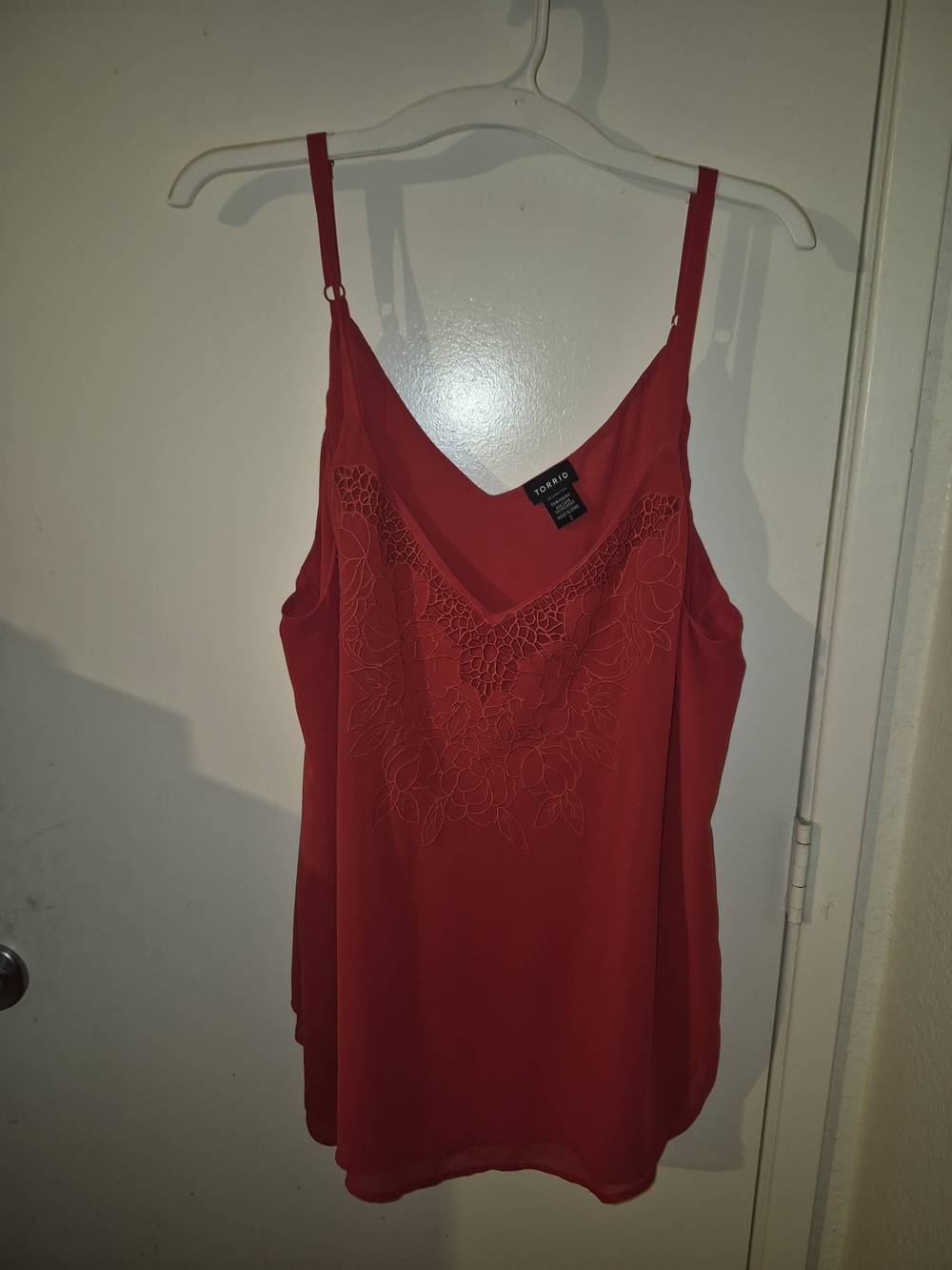 torrid Red Floral Lace V-Neck Cami